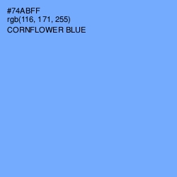 #74ABFF - Cornflower Blue Color Image